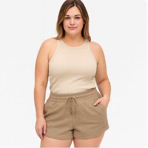 H&M Beige Shorts with Drawstring Size L